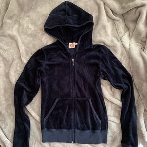 Vintage Juicy Couture velour track jacket in navy